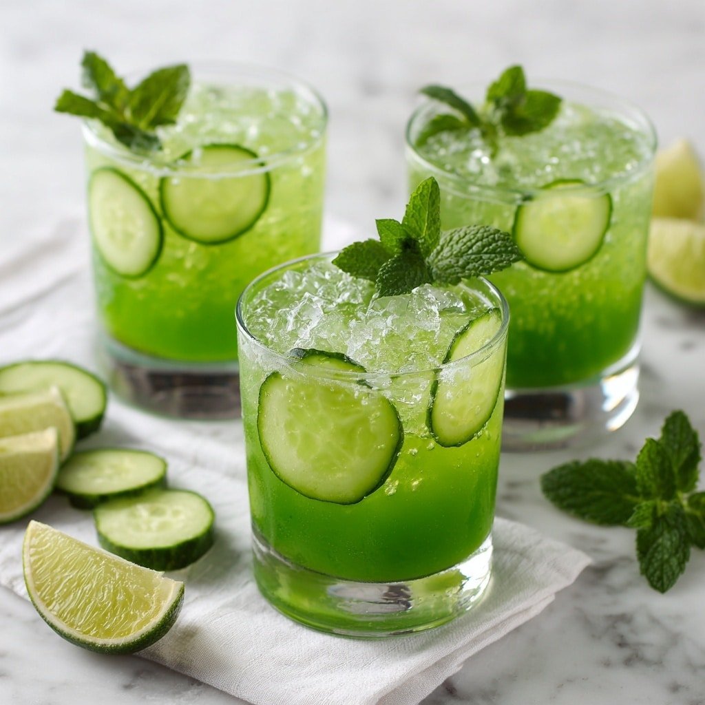 Cucumber Lime Refresher Recipe - Recipe Image — Cucumber Lime Refresher, cucumber lime drink, summer coolers, citrus infused beverages, easy summer cocktails