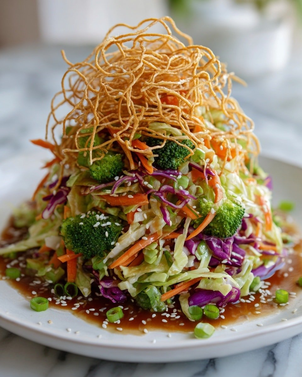Crunchy Asian Cabbage Slaw Recipe - Recipe Image — Crunchy Asian Cabbage Slaw, Asian cabbage slaw recipe, tangy vegetable slaw, quick healthy side dish, crunchy cabbage salad