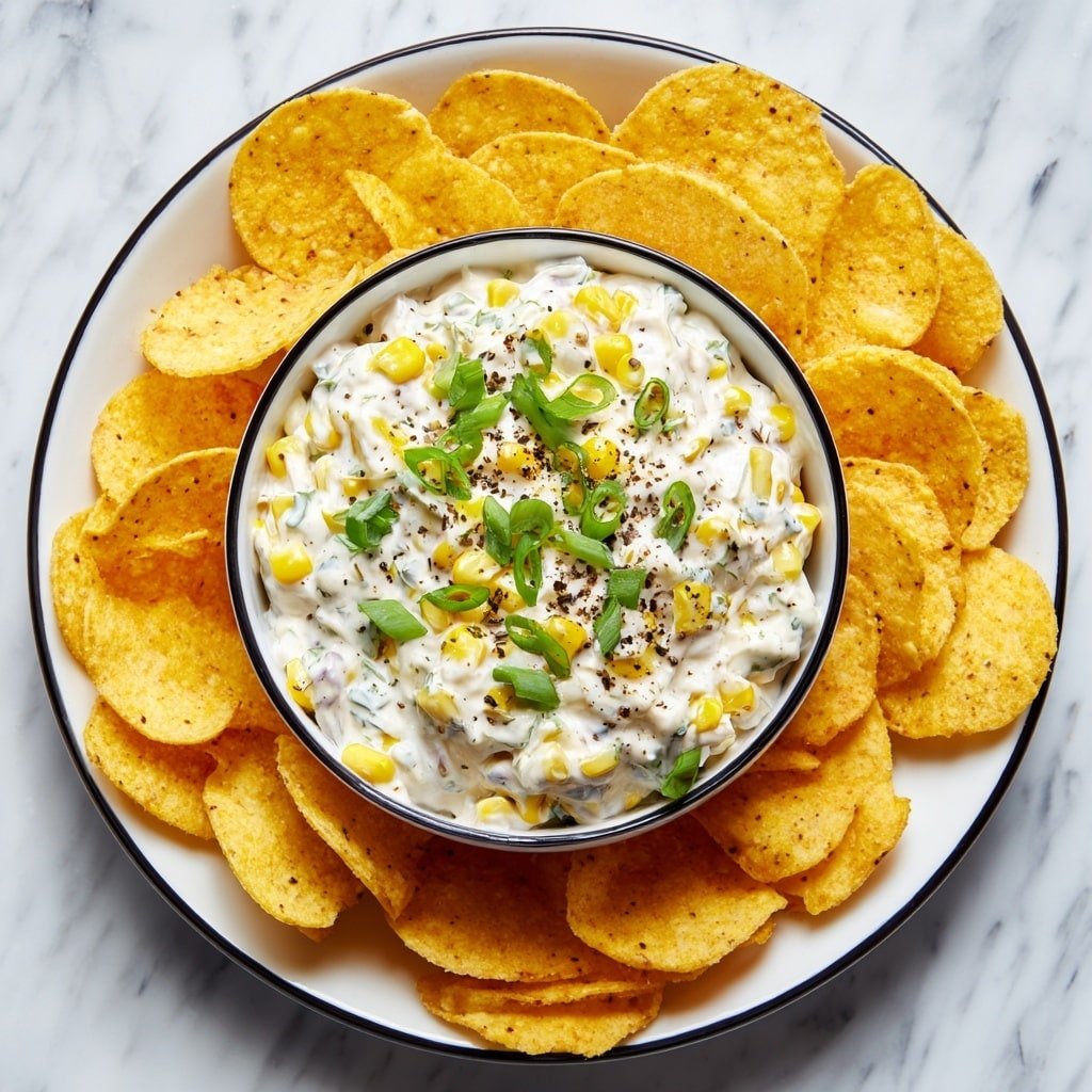 Creamy Corn Dip with Bacon, Jalapeño, and Cheddar Recipe - Recipe Image — Creamy Corn Dip with Bacon, Jalapeño, and Cheddar, Corn Dip with Bacon and Jalapeño, Cheddar Corn Dip, Easy Party Corn Dip, Savory Corn and Bacon Appetizer