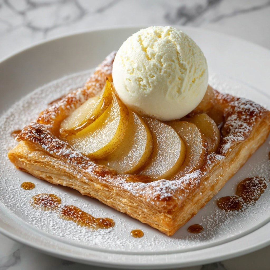 Upside Down Caramel Apple Puff Pastry Tart Recipe - Recipe Image — Upside Down Caramel Apple Puff Pastry Tart, caramel apple tart,fall dessert with puff pastry, easy caramel apple dessert, elegant apple pastries