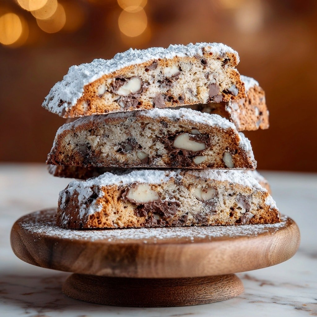 Classic German Fruit-Stuffed Stollen with Marzipan and Dried Fruits Recipe - Recipe Image — German Fruit-Stuffed Stollen with Marzipan and Dried Fruits, traditional German Christmas bread, holiday stollen recipe, easy fruit-filled stollen, marzipan dessert bread