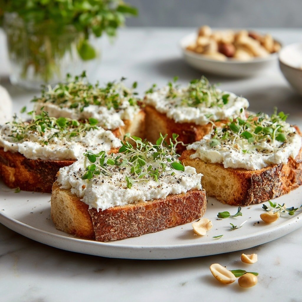 Herbed Goat Cheese Crostini Recipe - Recipe Image — Herbed Goat Cheese Crostini, goat cheese appetizer, quick appetizer recipes, party finger foods, easy holiday starters